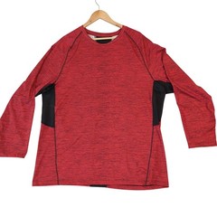Russell Dri Power 360 Men’s Long Sleeve Athletic T Shirt Red Black 3XL