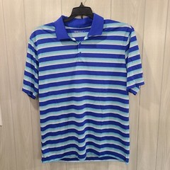 Nike Golf Tour Performance Dri fit Polo Shirt Men’s Blue Striped Size M Nautical