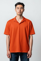 Ibex Men’s XL Buttonless Pullover Performance Merino Bld Polo Shirt Orange EUC