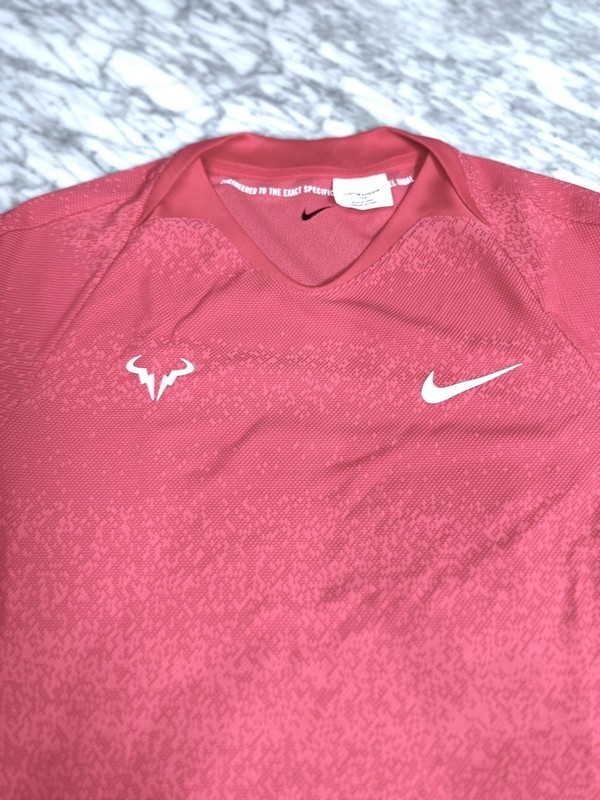 Nike Rafa Nadal Custom Athlete Issued Exclusive Tennis Shirt FD5407-629 Men's gallery