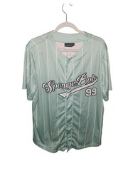 Nickelodeon SpongeBob Baseball Jersey Shirt Mens Large Green Patrick Gary 99
