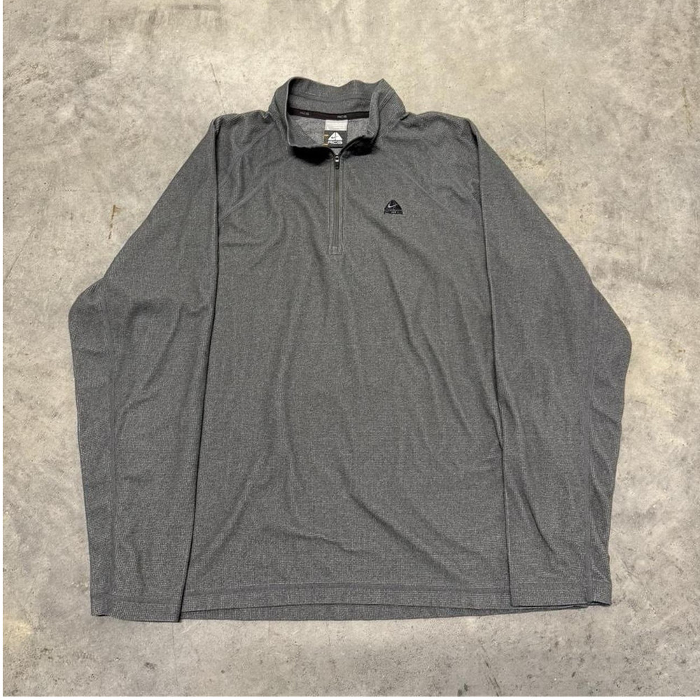 Vintage Y2K 2000s Nike ACG Waffle Knit Quarter Zip Size L