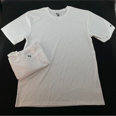 Lot of 2 Badger Sport White Athletic T Shirt Men’s Size M Moisture Performance