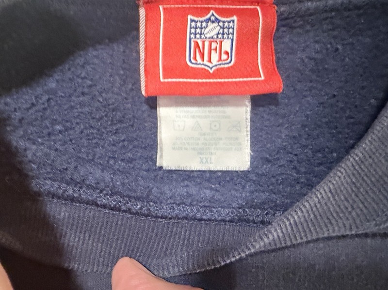 VTG NFL Dallas Cowboys Navy Embroidered Patch Crewneck Sweatshirt Men’s XXL gallery