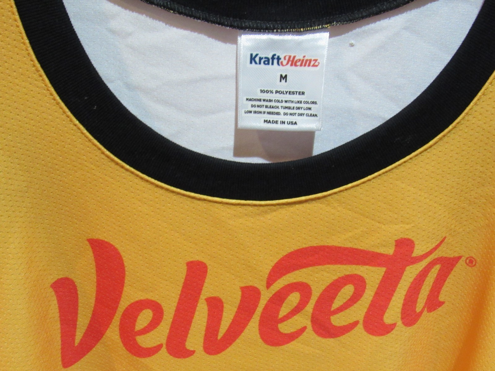 VELVEETA CHEESE QUESO ORANGE & YELLOW TANK TOP SHIRT ADULT MEDIUM USA MADE #00 gallery