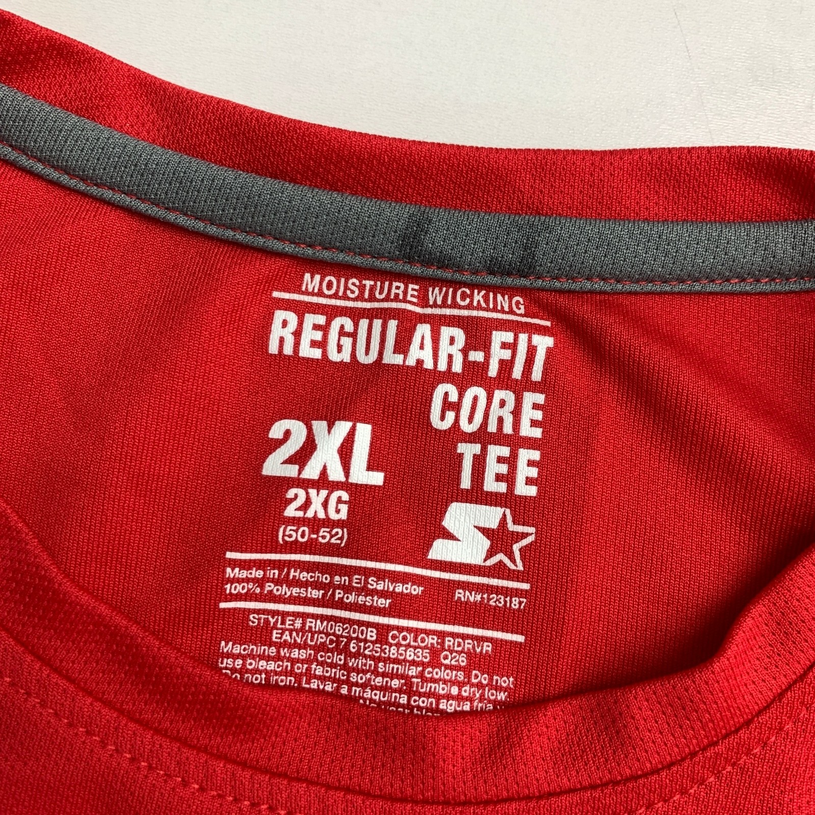 Starter Athletic Knit Core Tee T Shirt Men's 2XL Red Short Sleeve Regular Fit gallery