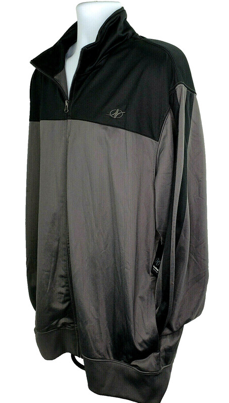 Nordic Track Jogging/Running Jacket, Men's 2XL, Full Zip, Gray w/ Black, NWT gallery