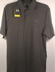 Under Armour 1378673 Mens’ Small UA Playoff 3.0 Golf Polo, (001) Black/Jet Gray