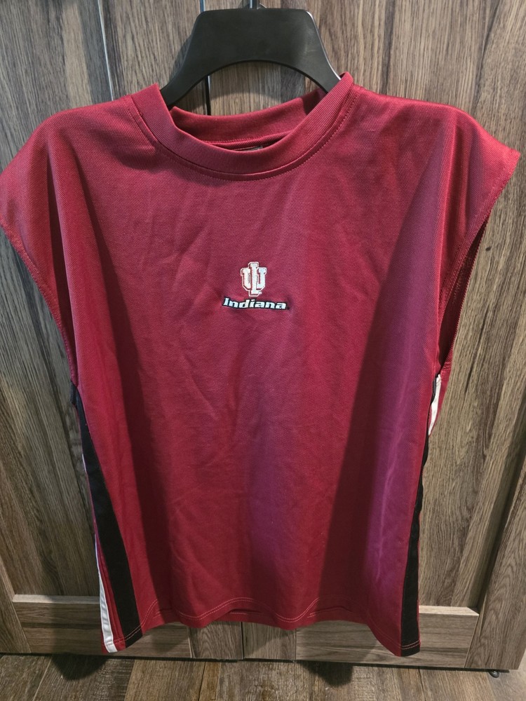 Pro Edge Indiana Athletic Sleeveless Shirt Men's Size L Red Mesh Tank Top