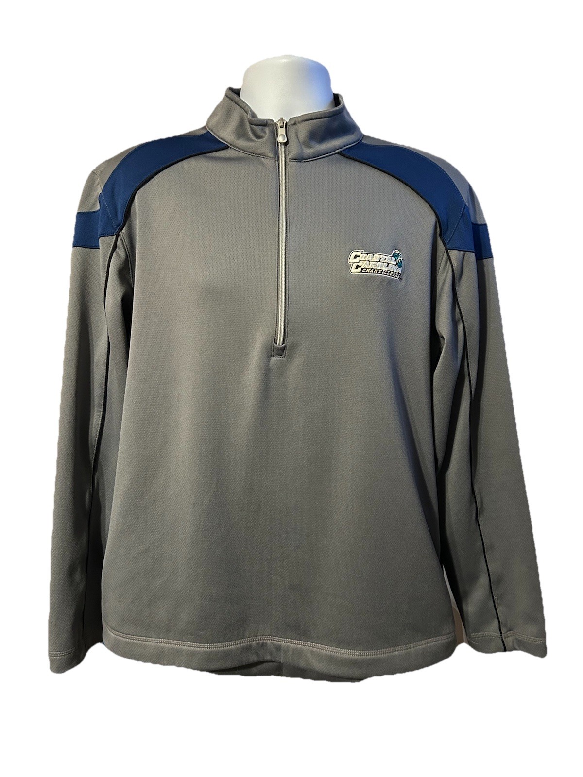 Costal Carolina University 1/4 Zip Pullover Adult XL Blue Gray Chanticleers gallery