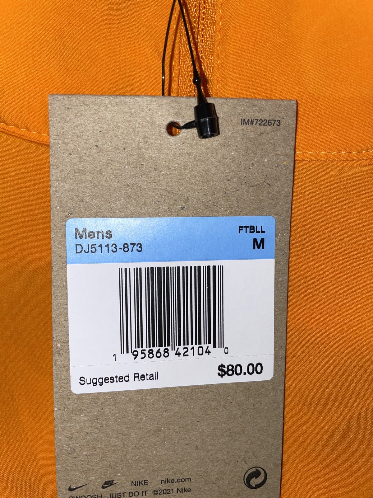 Nike Coach 1/4 Zip Pullover Tennessee Orange DJ5113-873 Men's Medium New gallery