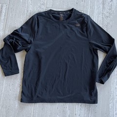 Copperfit Men’s Long Sleeve Shirt Size XL Black Moisture Wicking Performance EUC