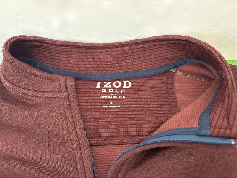 IZOD Golf Sweater Mens XL 1/4 Zip Pullover Hydra Shield Outdoor, New gallery