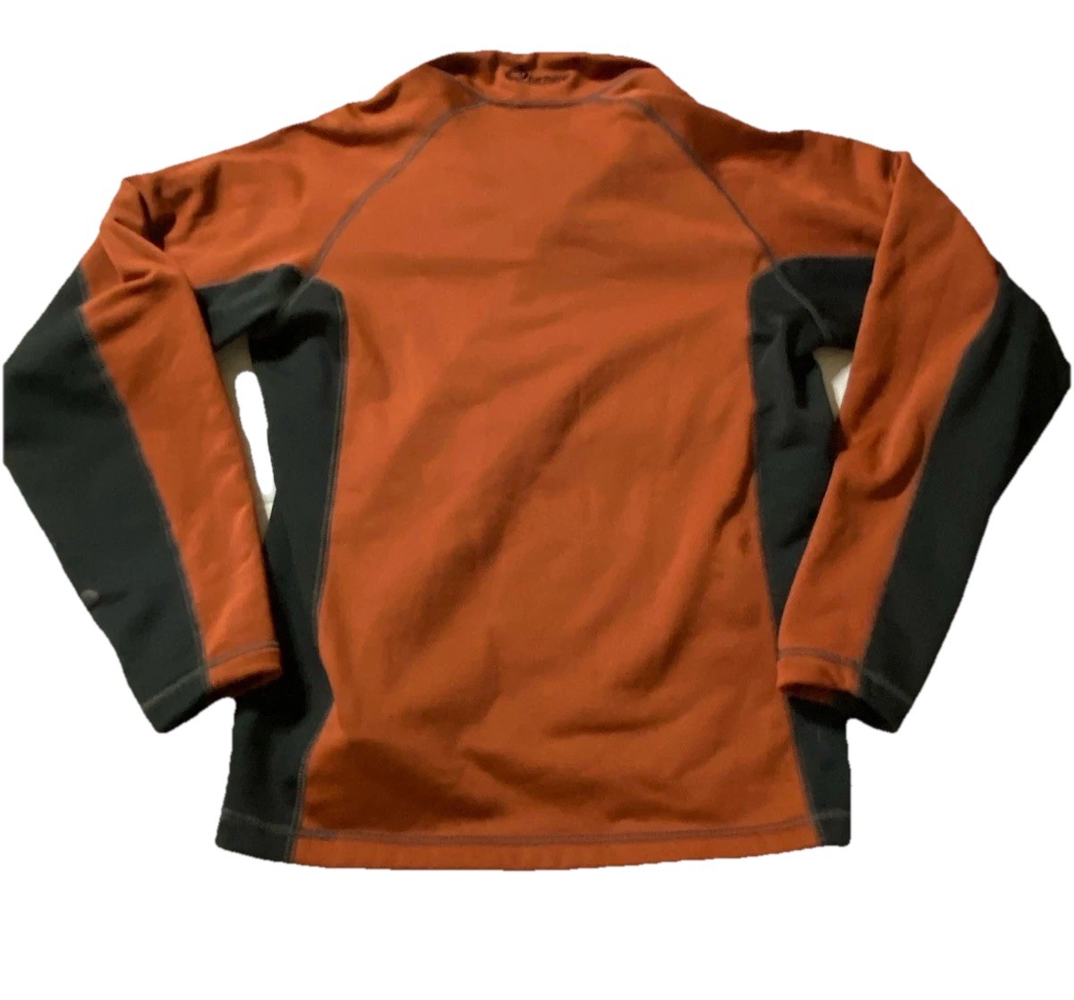 Obermeyer Quarter Zip Fleece Pullover Size M Orange Black Ski Outdoor Mid Layer gallery