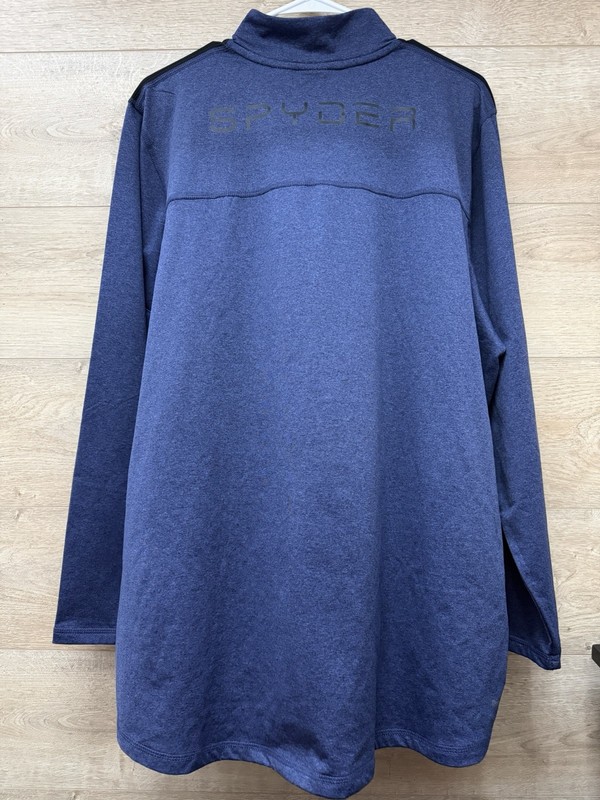 NWT Spyder Active Men’s Performance ¼ Zip Pullover, Dust Navy Heather, XL gallery