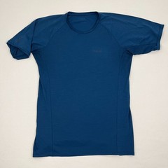 Rab Forge SS Tee Shirt Men L Blue Merino Wool Base Layer Hiking Running Gorpcore