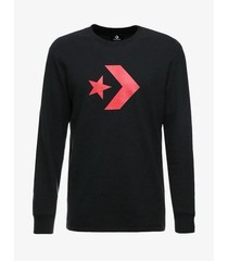 Vintage Men’s Black and Red Converse Heavy Weight Thermal Med Long Sleeve Shirt