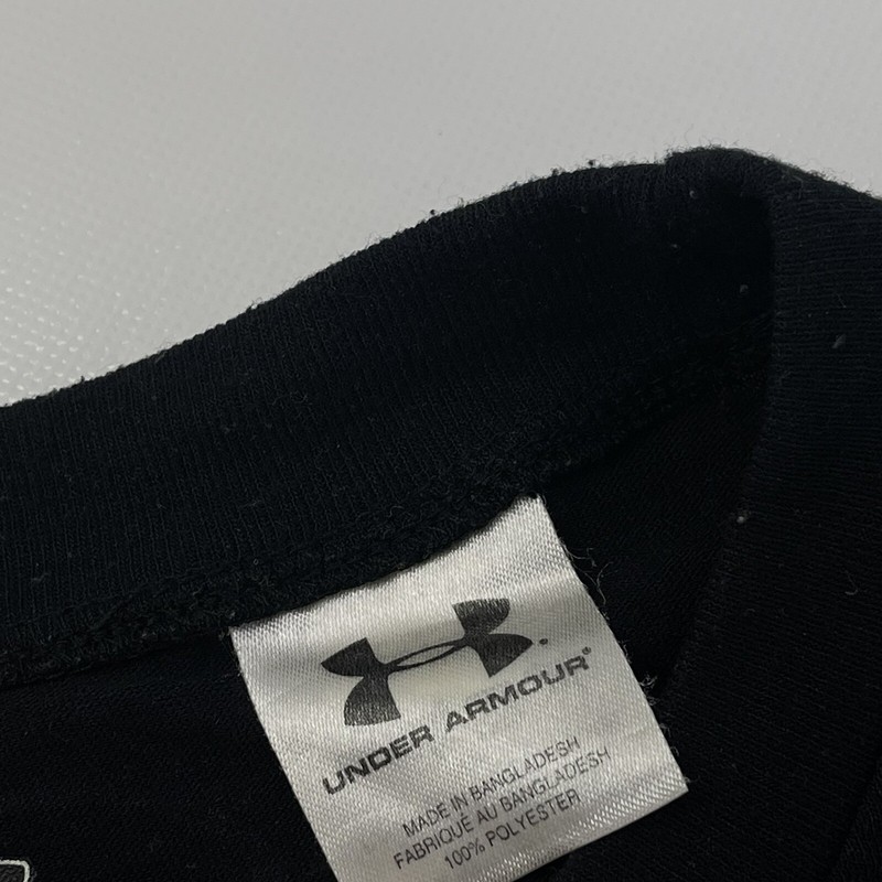 Under Armour Plaid Solid Black Athletic T-Shirt HeatGear Men's Size L Training gallery
