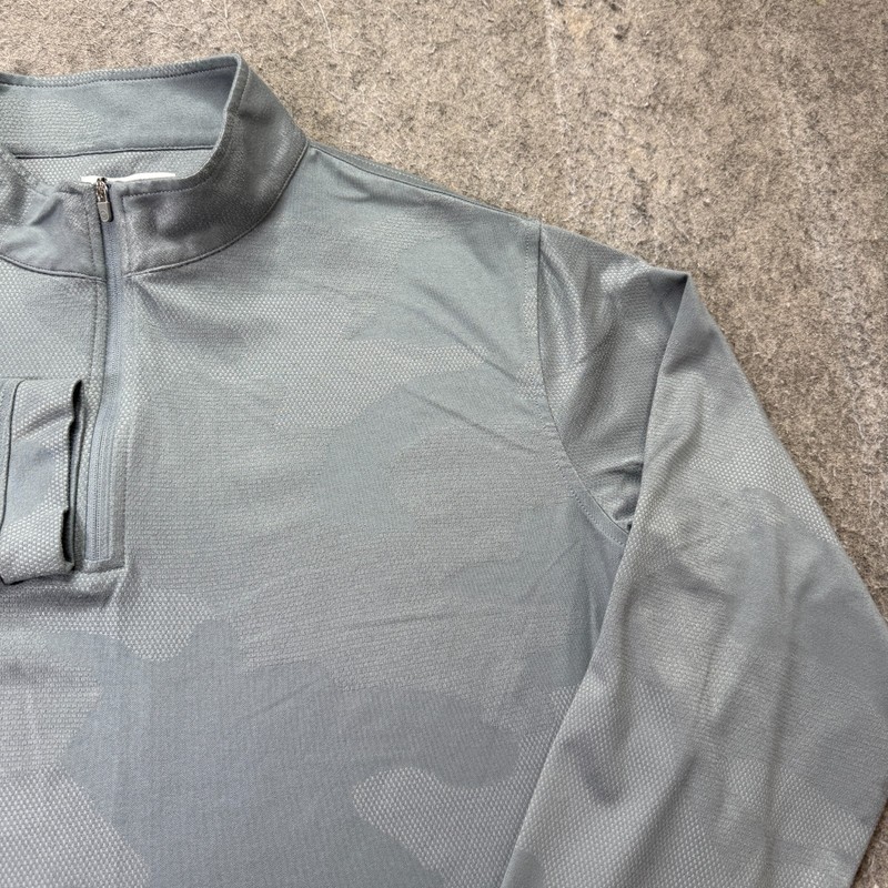 Peter Millar Perth Performance 1/4 Zip Pullover Men XL Blue Camo Jacquard London gallery