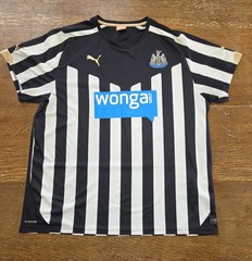 Newcastle United 2014/15 Home Jersey XXL Puma Wonga Black White EPL Soccer