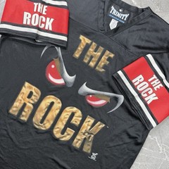Vintage 90s WWF The Rock Mesh Football Style Jersey Adult XL Made In USA