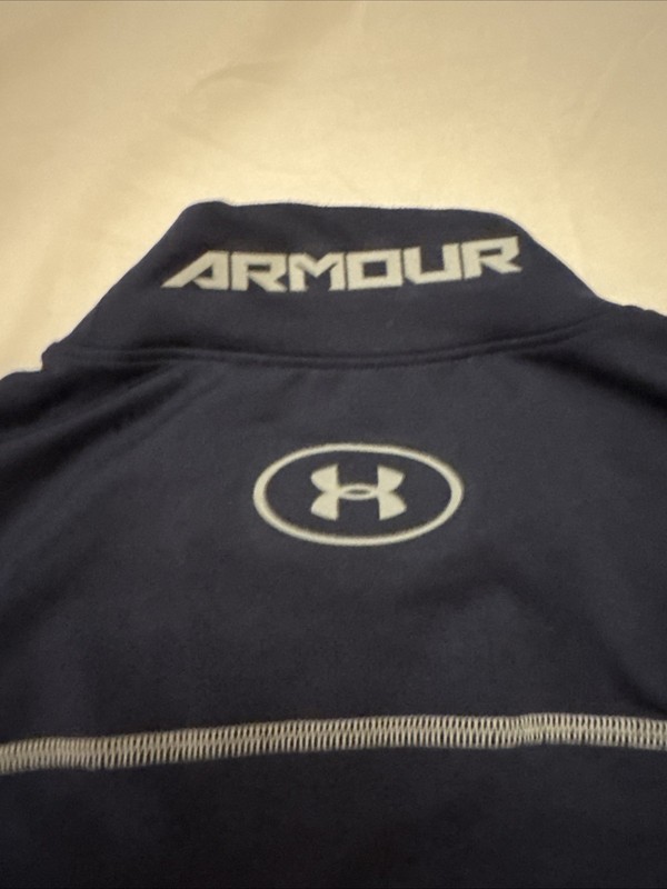 Under Armour Mens ColdGear Long Sleeve Mock Compression Shirt Medium Navy gallery