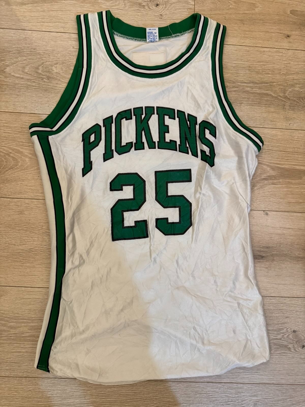 Vintage 1980s Russell Athletic Pickens Basketball Jersey #25 Size 44 Made in USA gallery