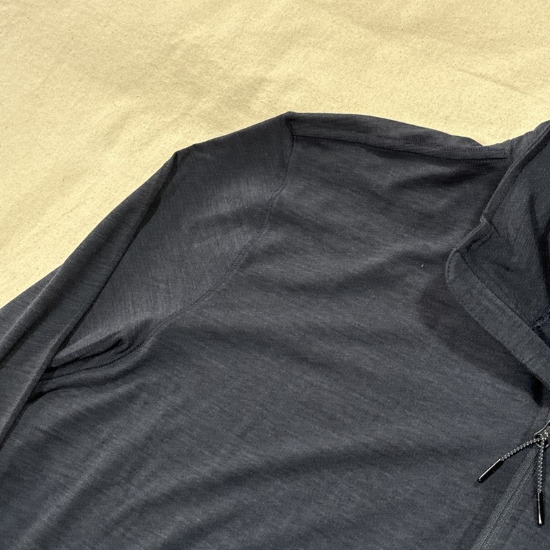 PROOF 72 Hour Merino Wool Blend UPF Pullover Men’s XXL 1/4 Zip Collar Navy Blue gallery