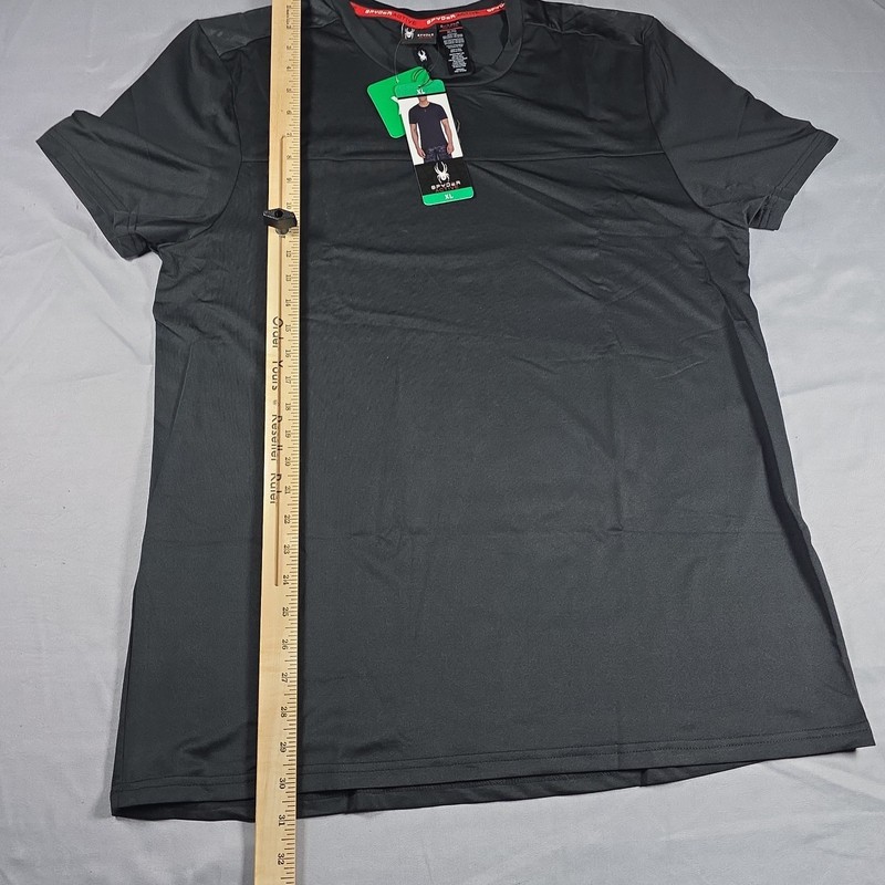 Spyder Active Shirt Mens Size XL Black Short Sleeve Performance gallery
