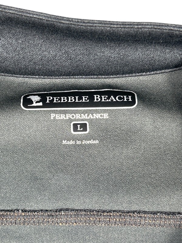 Pebble Beach Performance 1/4 Zip Pullover Gray Mens Size L Long Sleeve Outerwear gallery
