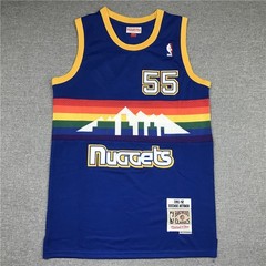 Dikembe Mutombo #55 Stitched Retro Blue SportShirt Adult Size: S-XXL