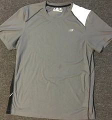 New Balance Lightning Dry Shirt L Gray Basketball Baseball Gym Vtg