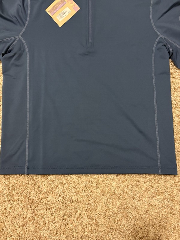 Forrester's Men's Performance Outerwear 1/2 Zip Pullover Navy/White, Size M gallery