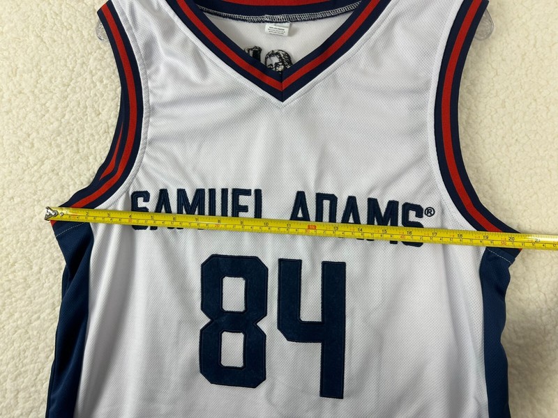 Samuel Adams Jersey Mens Medium Beer Basketball #84 Embroidered Stitching gallery