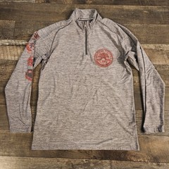 American Fighter 1/4 Zip Pullover Mens XL Heather Gray Performance Double Sided