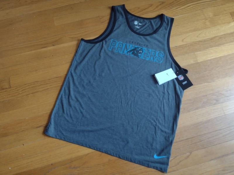 NWT, $35. MSRP, Nike Men's Carolina Panthers Graphic Tank Top Activewear gallery