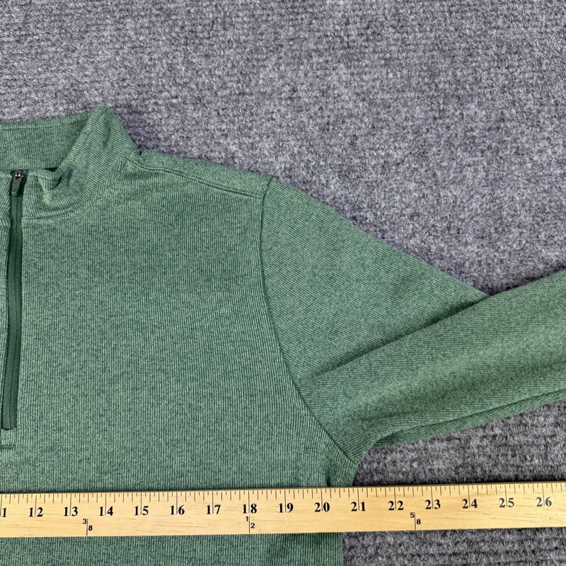 Rhone Pullover Mens Medium Green Quarter Zip Performance Golf Workout Casual gallery