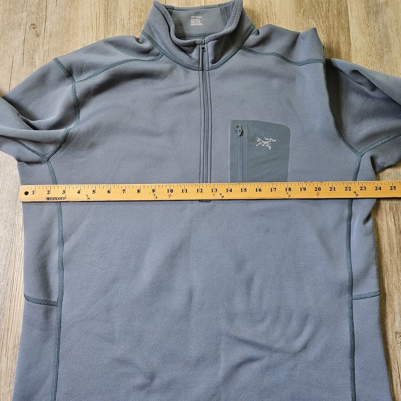 Arc'teryx Men's Slate Blue Rho Ar Zip Neck Quarter-Zip Fleece Pullover XXL gallery