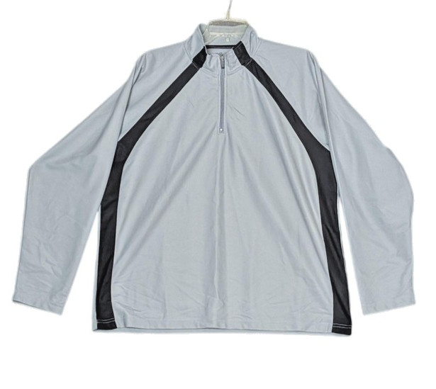 PBX Pro Mens Performance Shirt Large Gray Black Quarter Zip Golf Pullover gallery