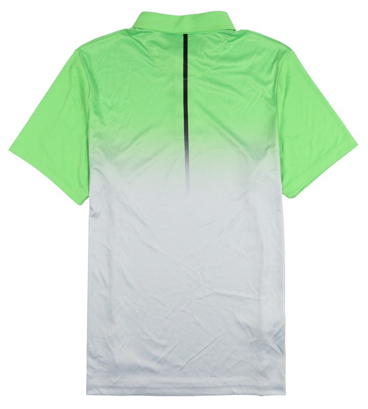 PGA TOUR Ombre Performance Polo Golf Shirt sz L Large Green Flash Gradient gallery