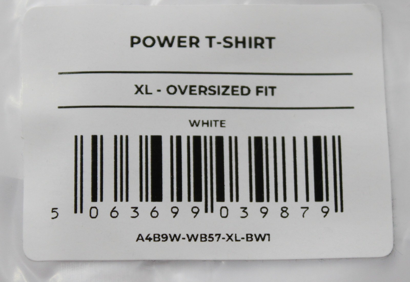 Gymshark Men's Durable Oversized Fit Power T-Shirt DH3 White XL NWT gallery
