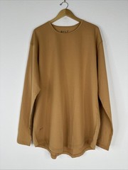 BYLT Drop Cut Lux Long Sleeve Shirt Mens Size XXL Beige BYLT Blend Stretch NWOT