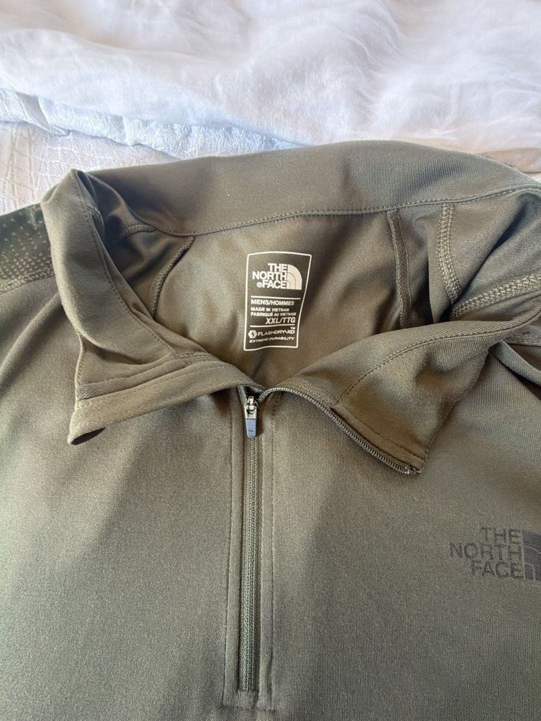 The North Face FlashDry-XD Men's 1/4 Zip Long Sleeve Performance Pullover Olive gallery