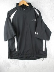 Under Armour Coaching Pullover Men Size L Black Short Sleeve Batting Pitching