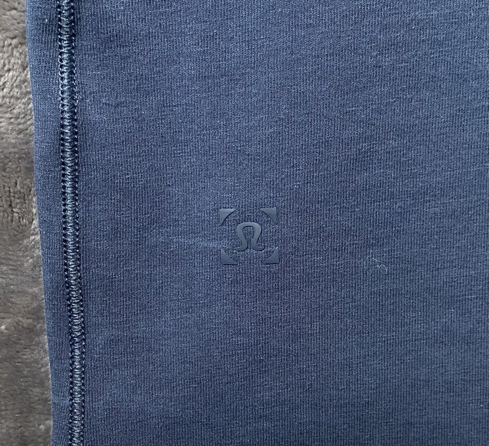 Lululemon Snap Button Henley Shirt Men's Large Blue Short Sleeve Athleisure gallery