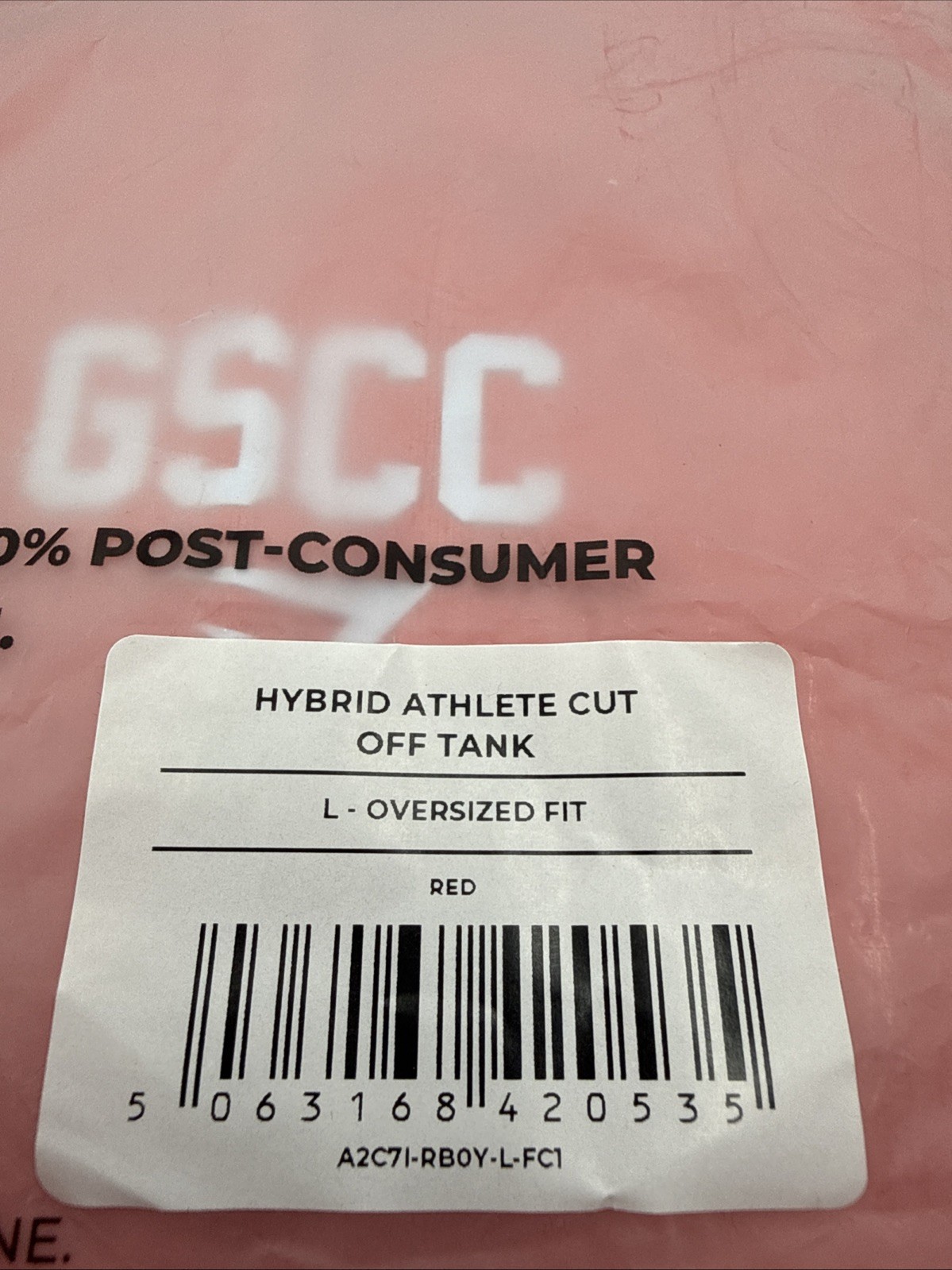 Gymshark Hybrid Athlete Cut Off Tank. Large. Coral Red. Sold Out gallery