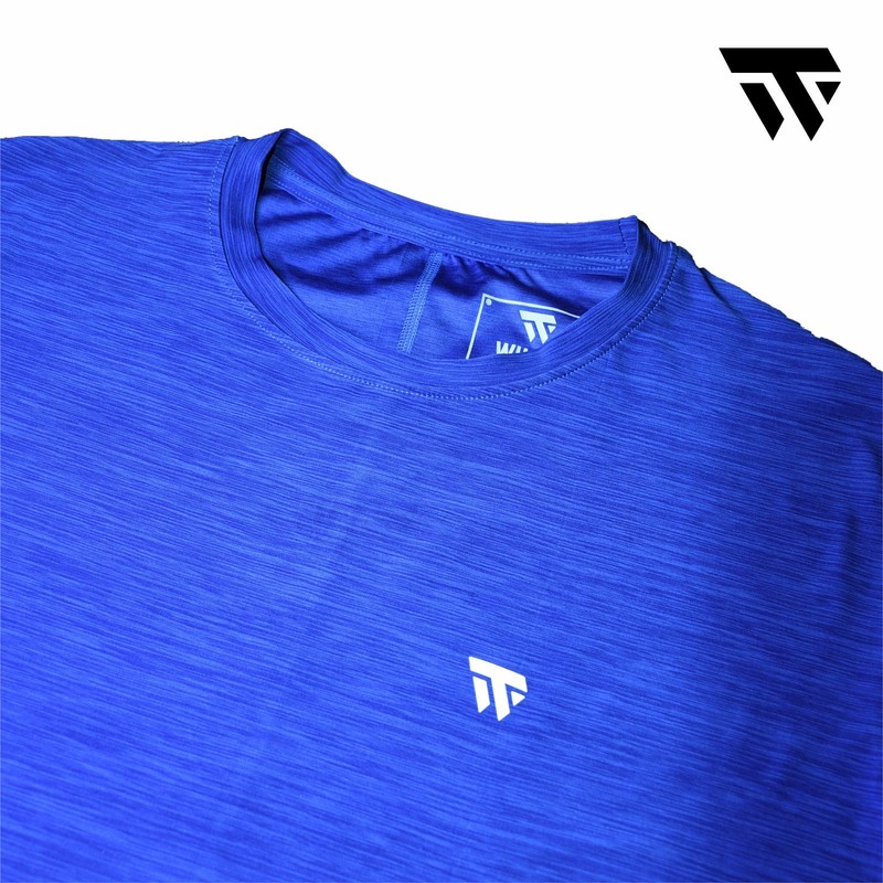 Men’s Royal Blue Gym T-Shirt Athletic Performance Workout Moisture Wicking Tee gallery