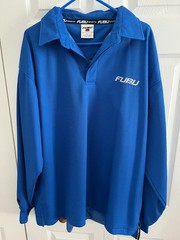 Vintage FUBU Sports The Collection Blue Long Sleeve Pullover Shirt Size L