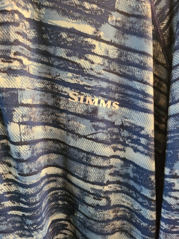 Simms Mens Solarflex 1/2 zip pullover highback collar mesh sides Sz 2XL UPF 50 gallery