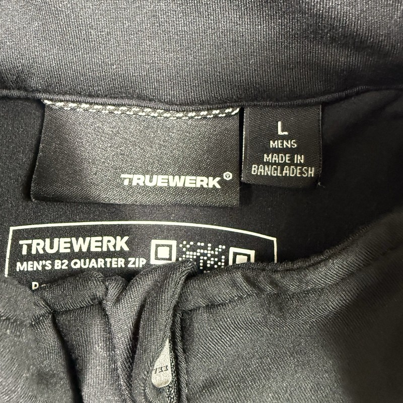 Truewerk B2 Quarter Zip Pullover Mens Large Black Performance Ford Stewart Haas gallery